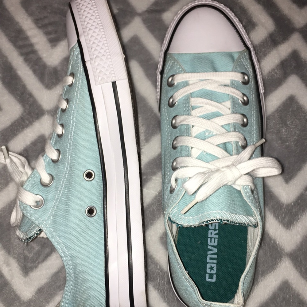 Mint color Converse sneakers